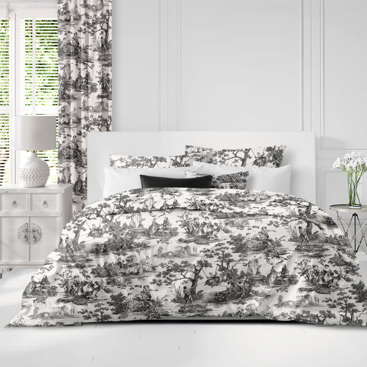 The Tailor s Bed Cottagecore Black Standard Cotton Coverlet